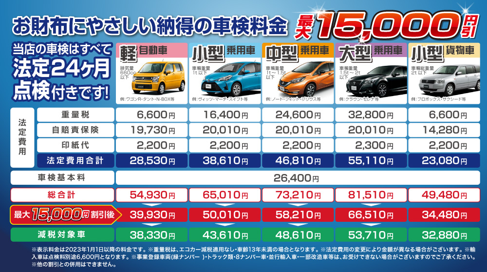 料金表